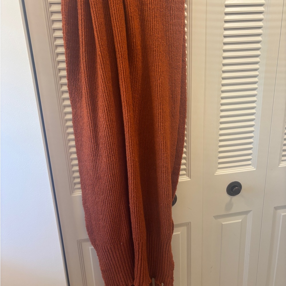 Free People Rust Orange Knit Scarf